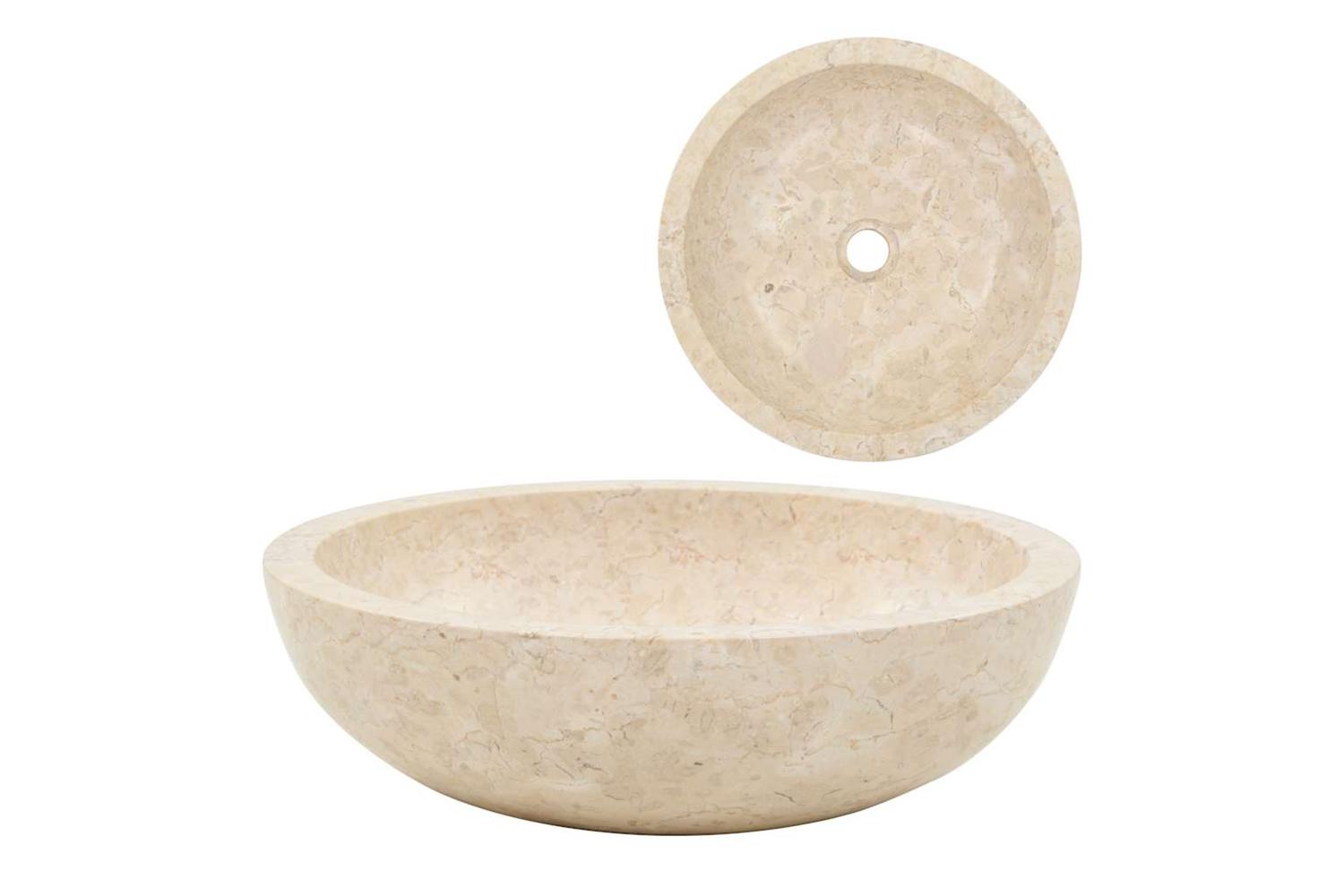 Vidaxl Sink 40x12 Cm Marble Cream-2
