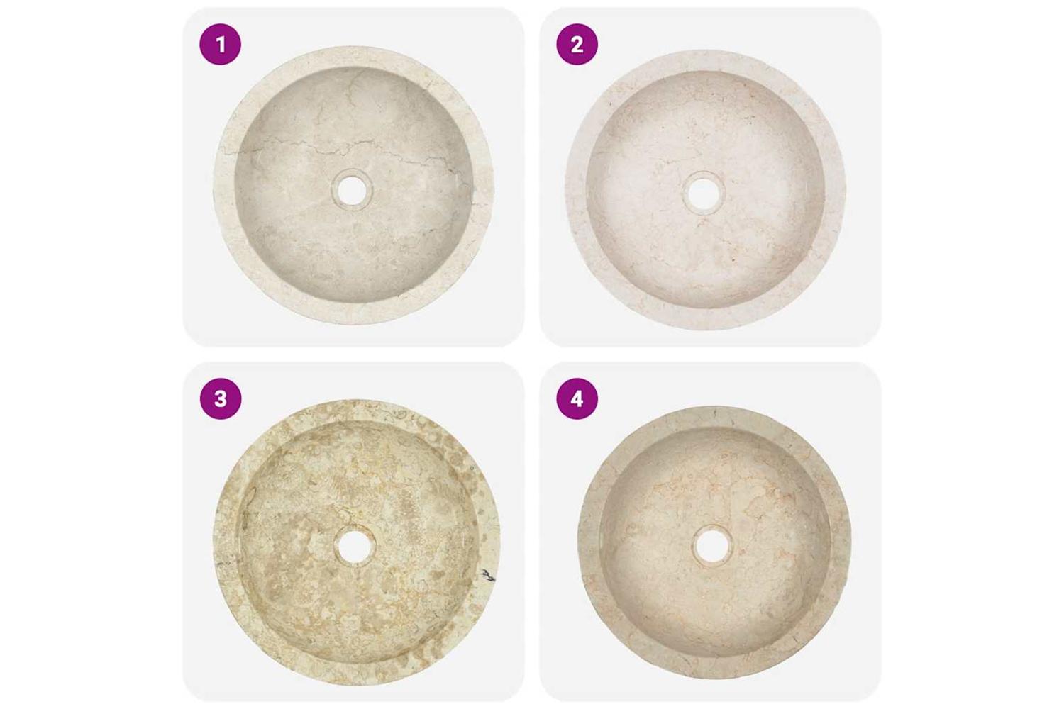 Vidaxl Sink 40x12 Cm Marble Cream-8