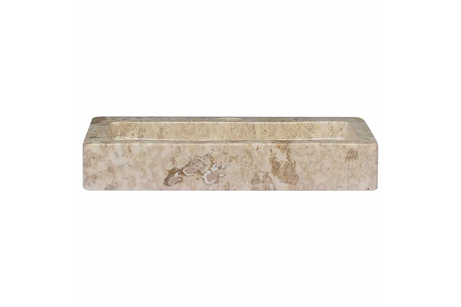 Vidaxl Sink Cream 38x24x6.5 Cm Marble-4
