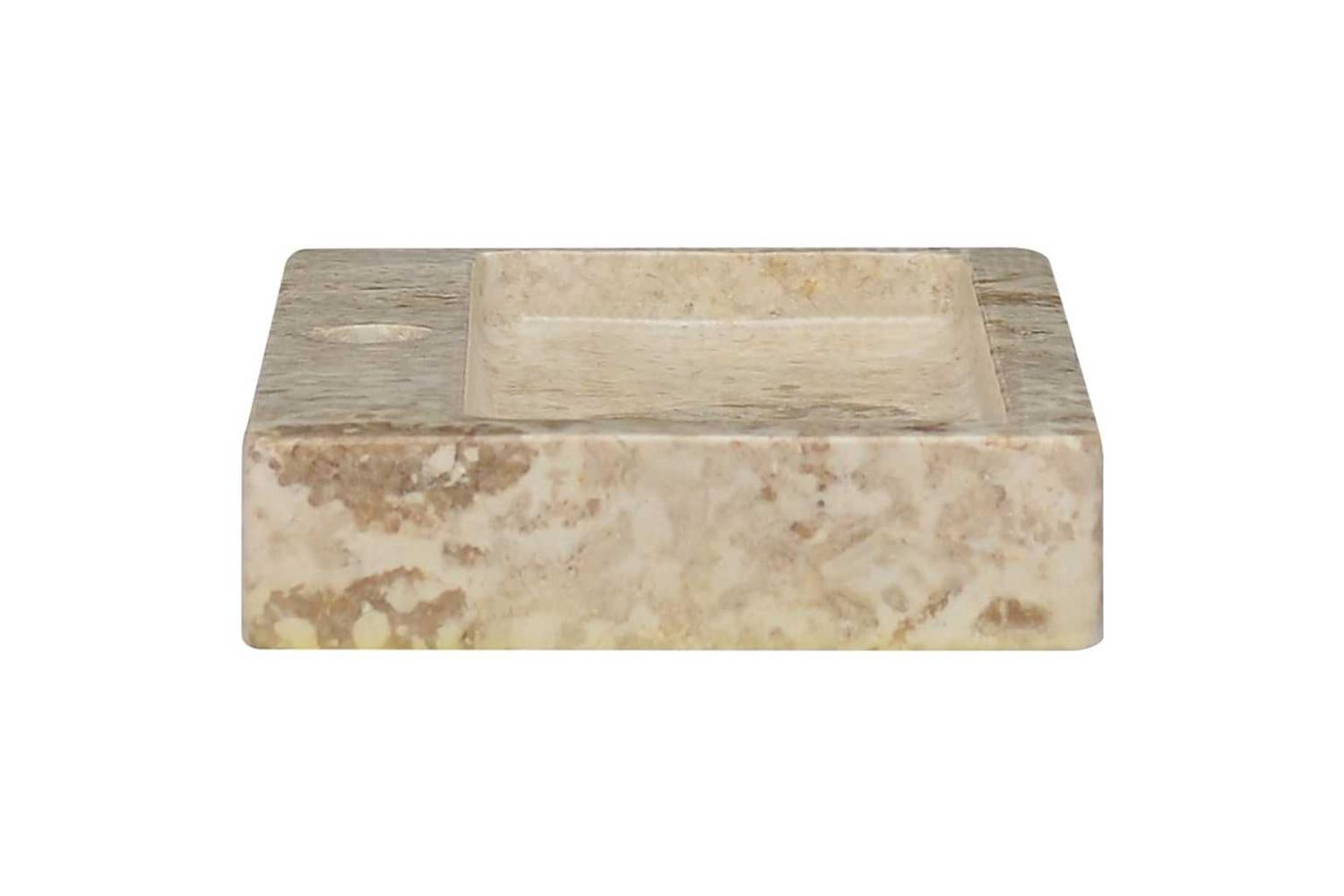 Vidaxl Sink Cream 38x24x6.5 Cm Marble-5