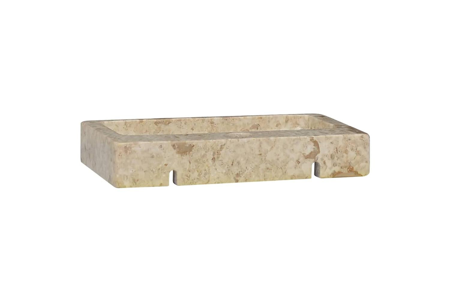 Vidaxl Sink Cream 38x24x6.5 Cm Marble-6