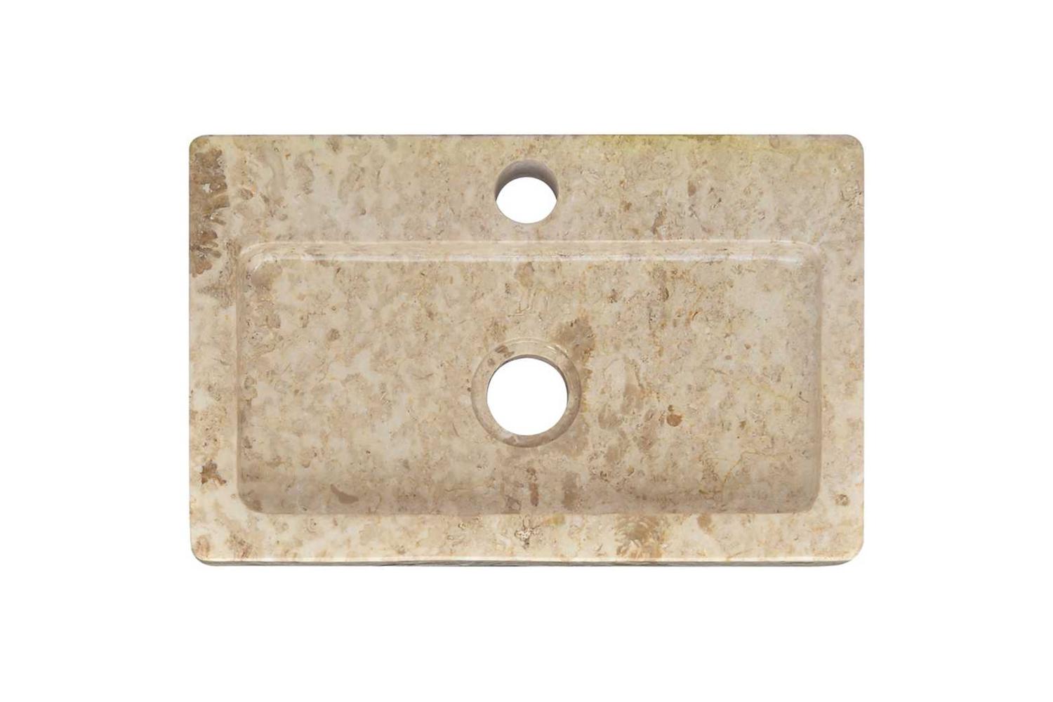 Vidaxl Sink Cream 38x24x6.5 Cm Marble-7