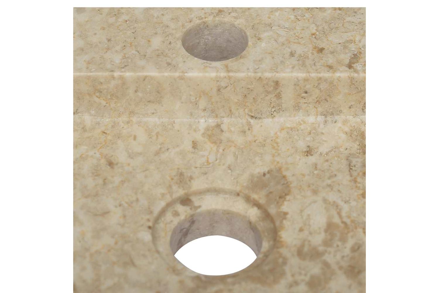 Vidaxl Sink Cream 38x24x6.5 Cm Marble-8