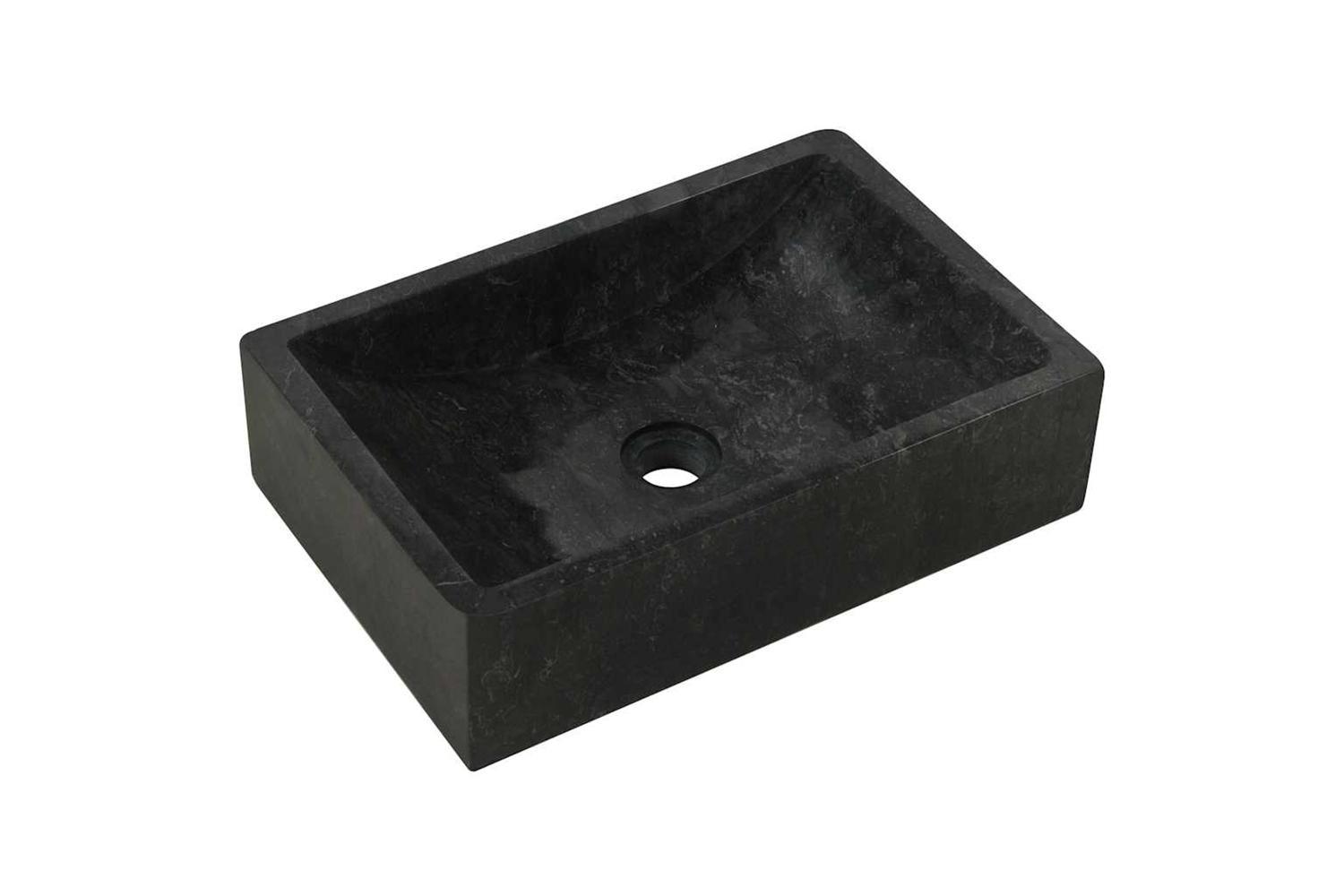 Vidaxl Sink 45x30x12 Cm Marble High Gloss Black-4