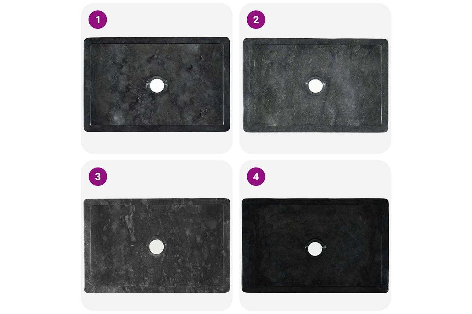 Vidaxl Sink 45x30x12 Cm Marble High Gloss Black-10