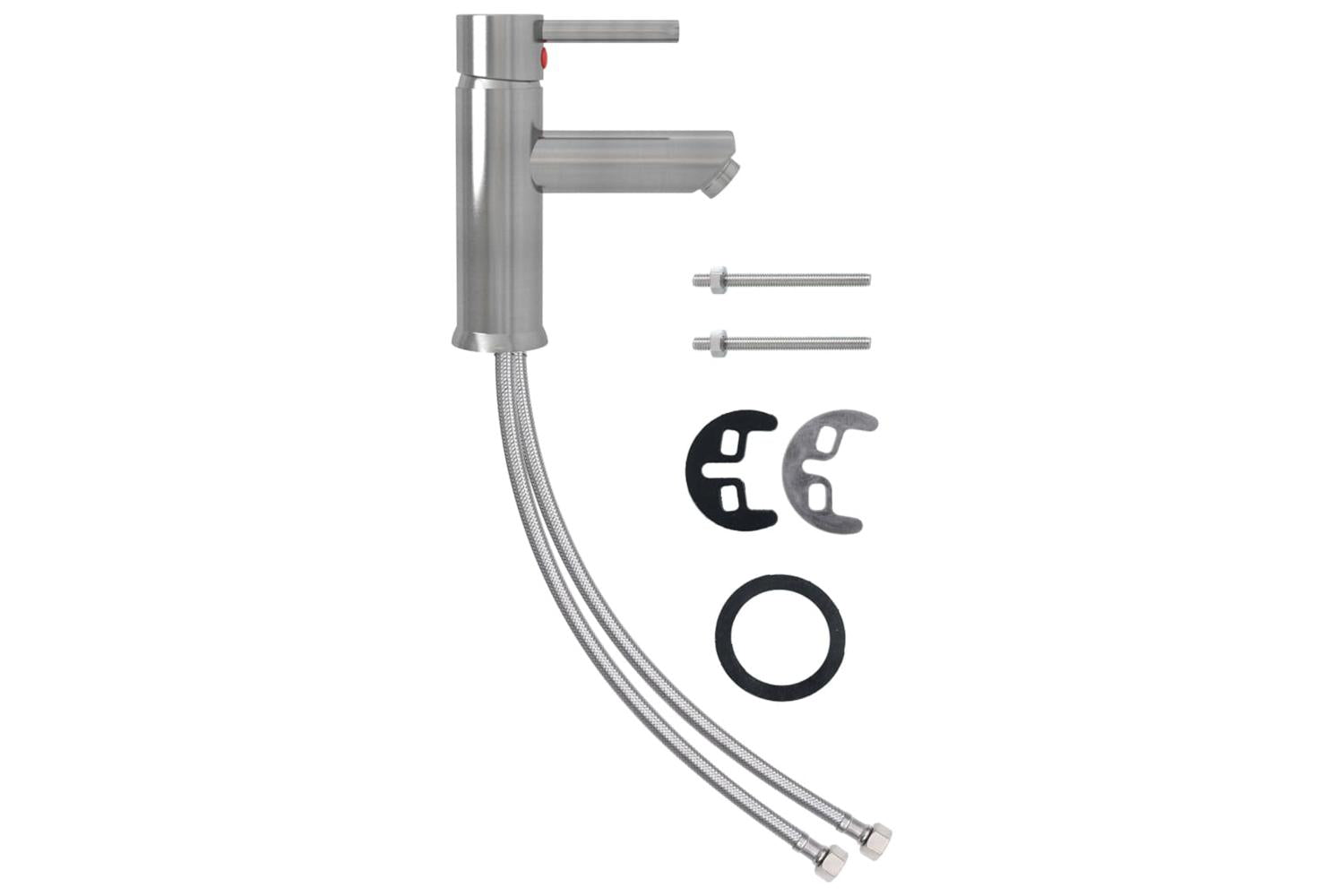 vidaXL 149069 Bathroom Basin Faucet Silver 130x176mm-2