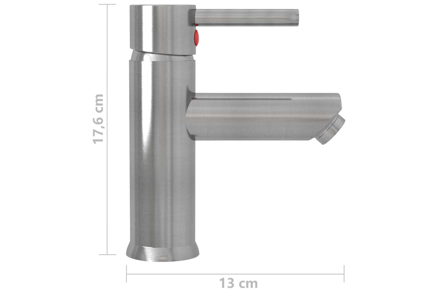 vidaXL 149069 Bathroom Basin Faucet Silver 130x176mm-5