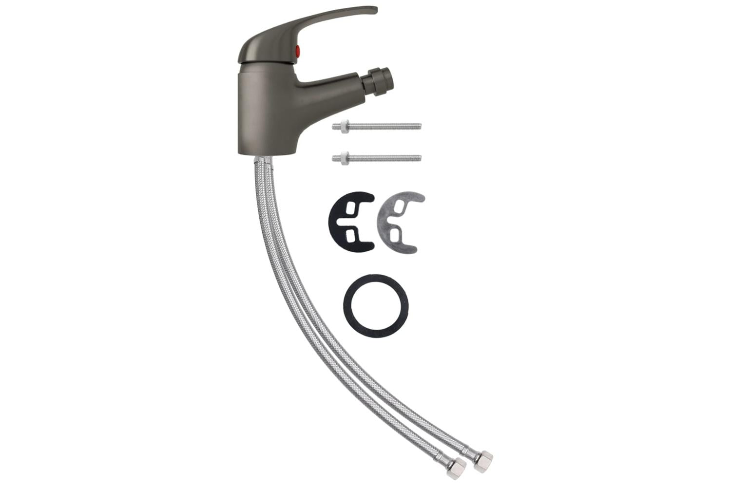 vidaXL 149086 Bathroom Bidet Mixer Tap Grey 13x12cm-2