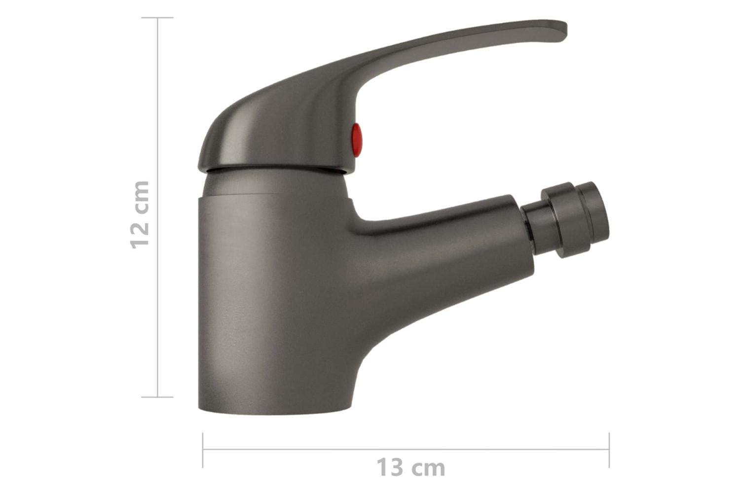 vidaXL 149086 Bathroom Bidet Mixer Tap Grey 13x12cm-5
