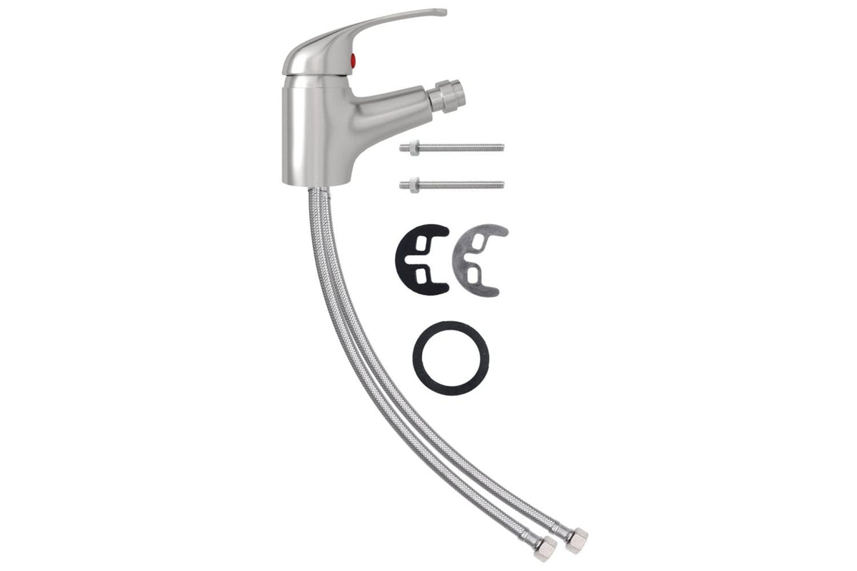 vidaXL 149087 Bathroom Bidet Mixer Tap Silver 13x12cm-2