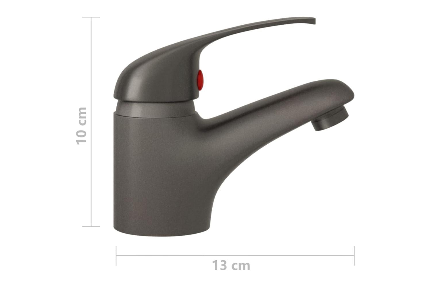 vidaXL 149082 Basin Mixer Tap Grey 13x10cm-5