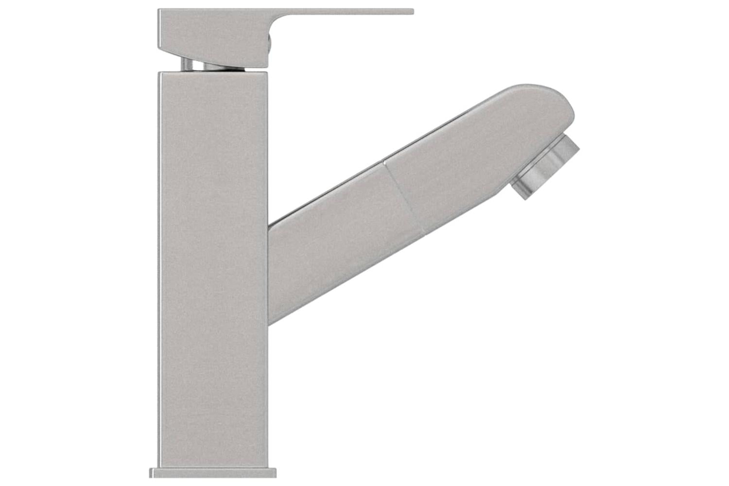 vidaXL 149079 Bathroom Basin Faucet With Pull-out Function Silver 157x172mm-4