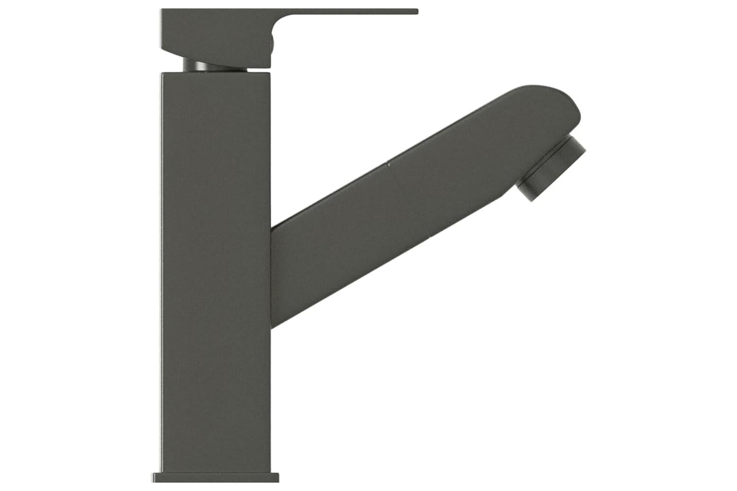 vidaXL 149078 Bathroom Basin Faucet With Pull-out Function Grey 157x172mm-4