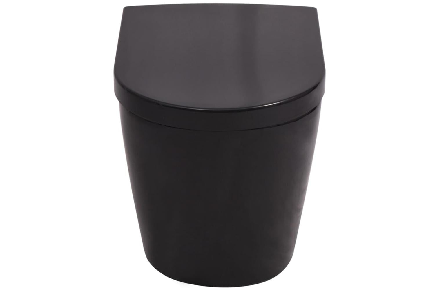 Vidaxl 244271 Wall Hung Toilet Ceramic Black-5