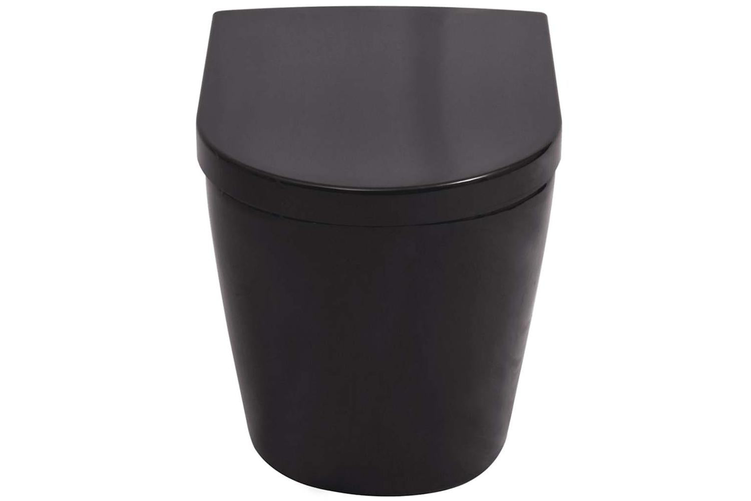 Vidaxl Wall Hung Toilet With Concealed Cistern Ceramic Black-6