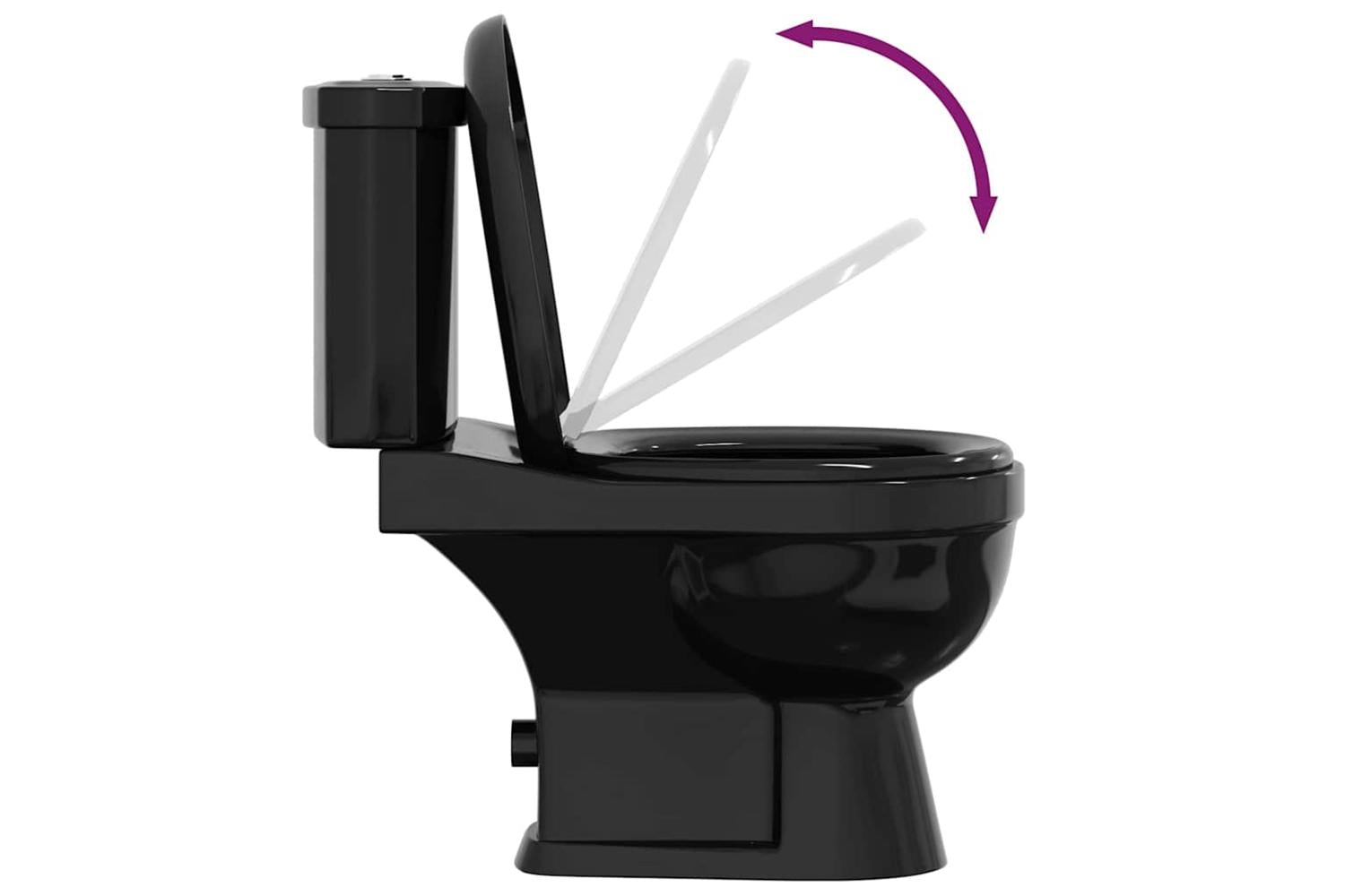 Vidaxl Toilet With Cistern Black-6