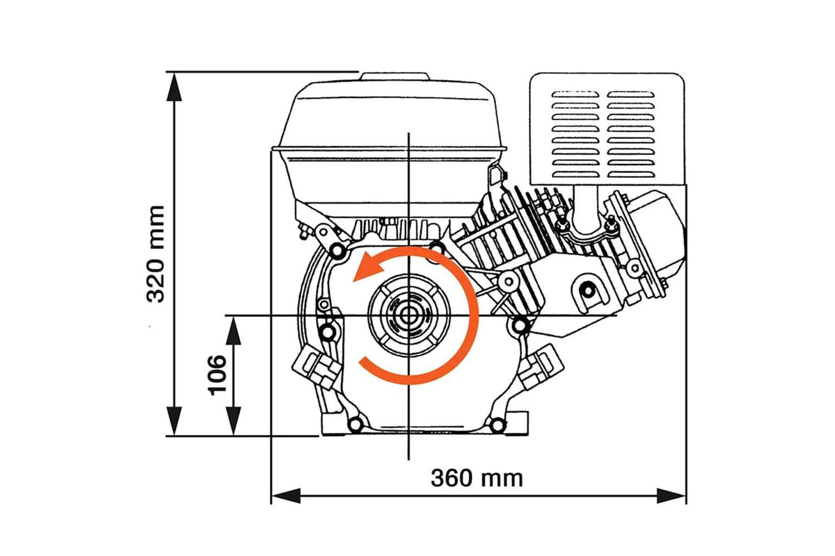 Vidaxl 141246 6.5hp 4.8kw Black Petrol Engine-6
