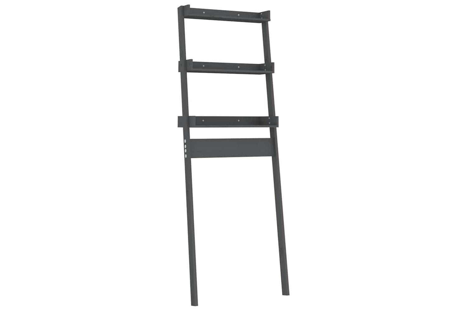 vidaXL 824655 Toilet Rack Grey 63.5x32x179cm Solid Wood Pine