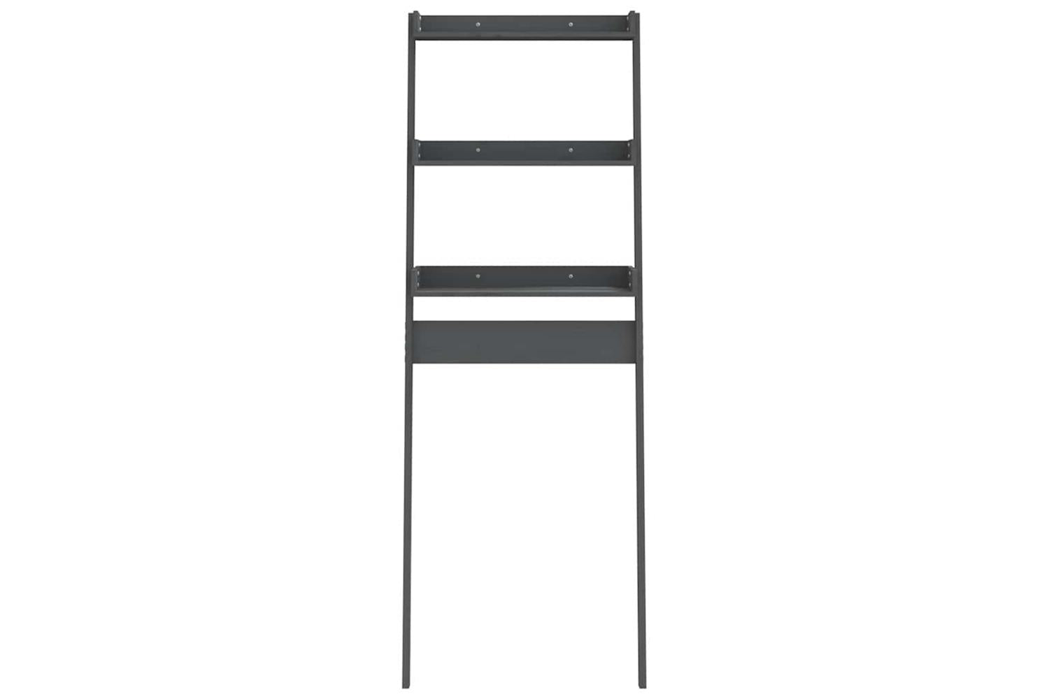 vidaXL 824655 Toilet Rack Grey 63.5x32x179cm Solid Wood Pine-5