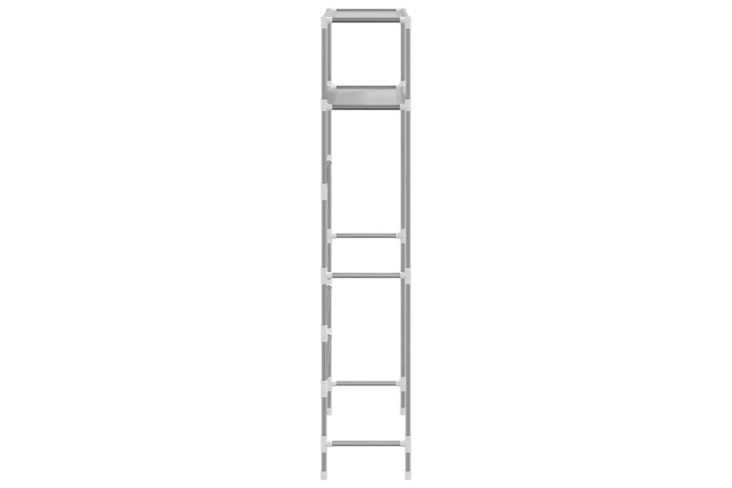 Vidaxl 2-tier Storage Rack Over Washing Machine Grey 69x28x143 Cm Iron-4