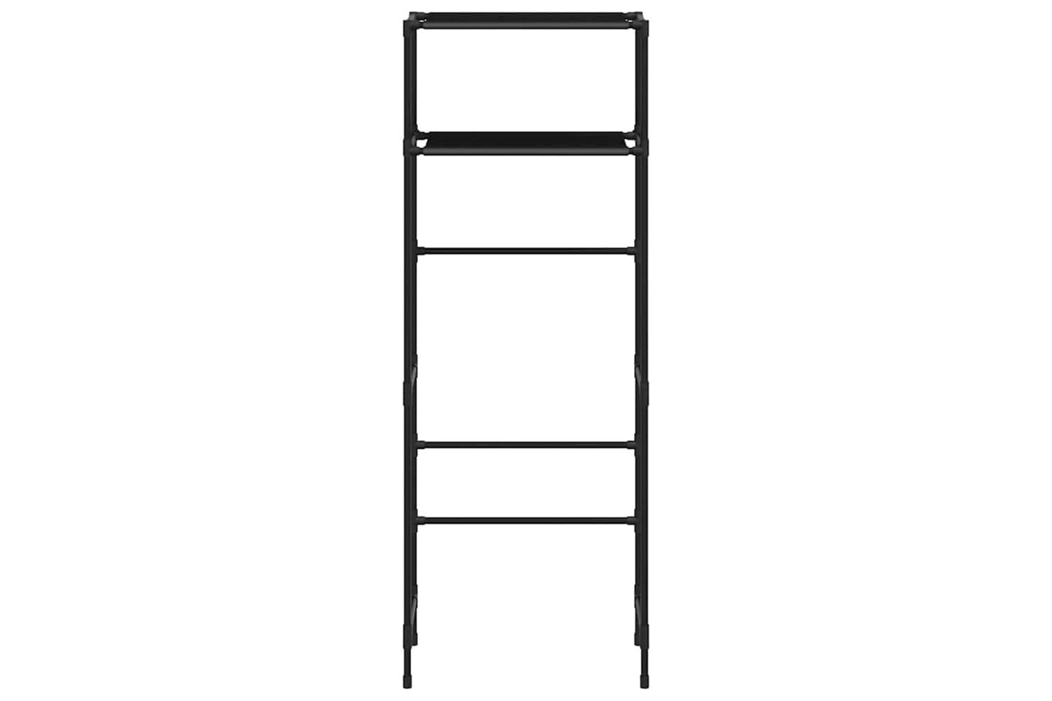 Vidaxl 2-tier Storage Rack Over Toilet Black 53.5x28x143 Cm Iron-3