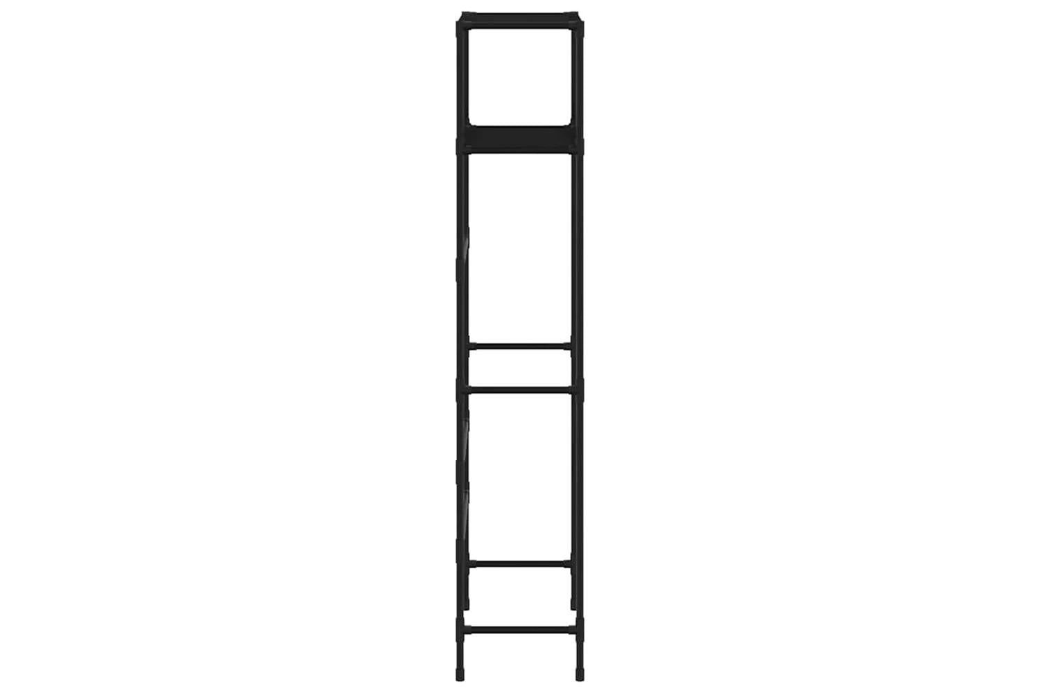 Vidaxl 2-tier Storage Rack Over Toilet Black 53.5x28x143 Cm Iron-4