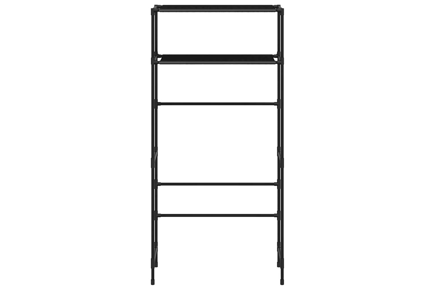 Vidaxl 2-tier Storage Rack Over Washing Machine Black 69x28x143 Cm Iron-3