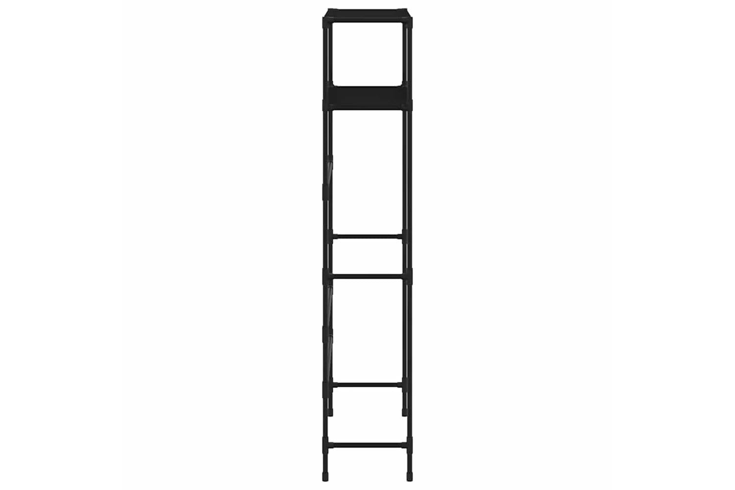 Vidaxl 2-tier Storage Rack Over Washing Machine Black 69x28x143 Cm Iron-4