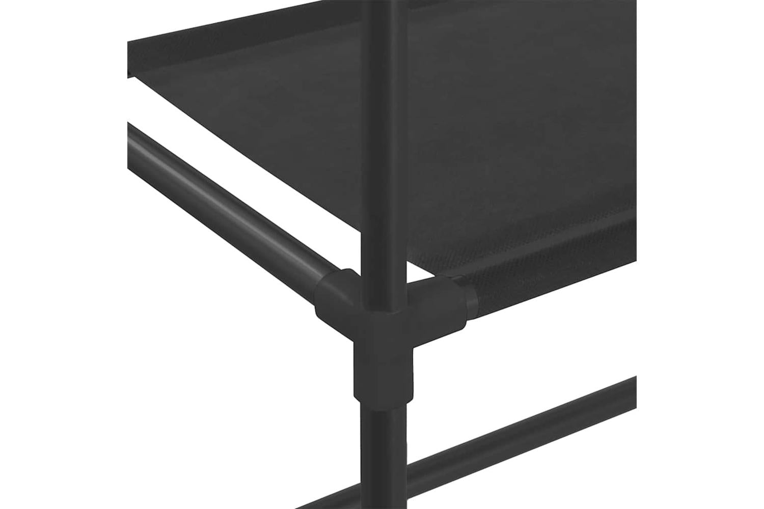 Vidaxl 2-tier Storage Rack Over Washing Machine Black 69x28x143 Cm Iron-6