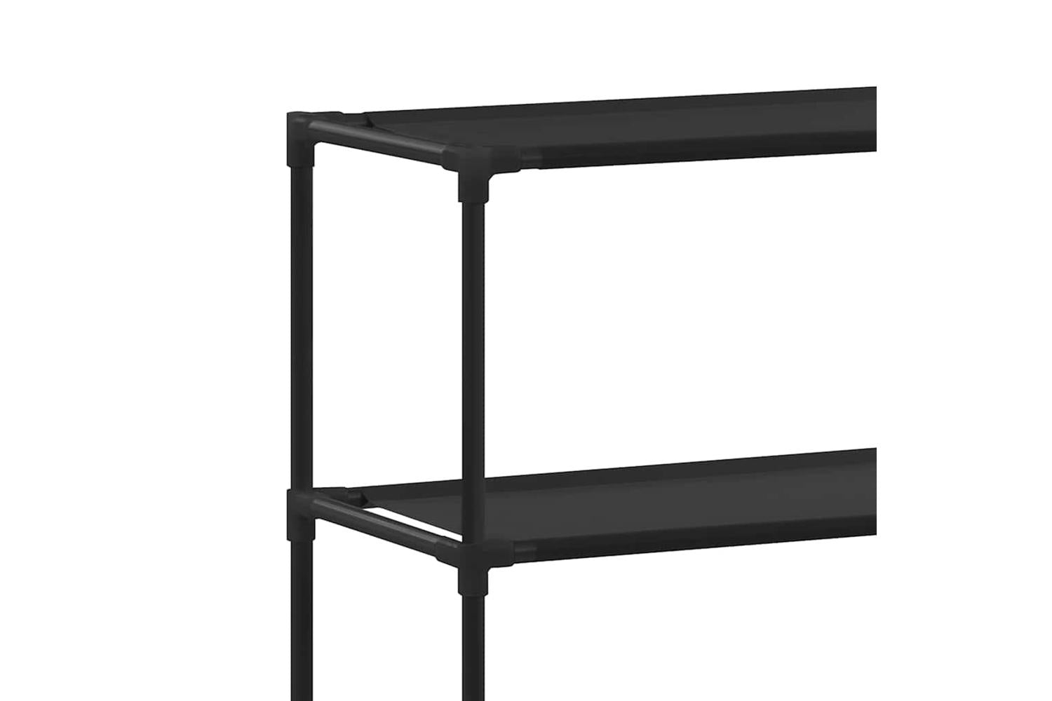 Vidaxl 2-tier Storage Rack Over Washing Machine Black 69x28x143 Cm Iron-7