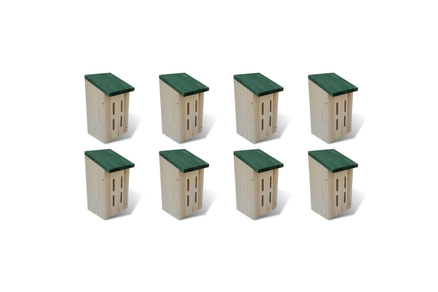 vidaXL 276007 Butterfly Houses 8 Pcs Wood 14x15x22cm