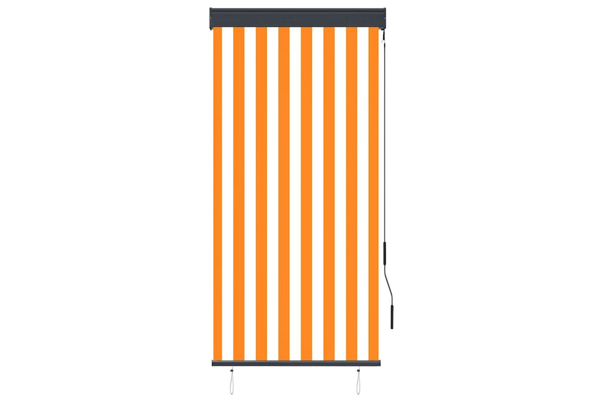 vidaXL 145951 Outdoor Roller Blind 80x250cm White And Orange-2
