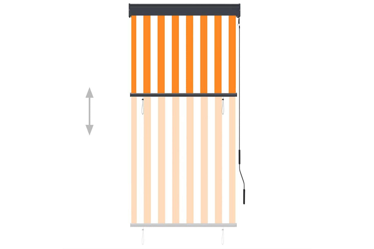 vidaXL 145951 Outdoor Roller Blind 80x250cm White And Orange-3