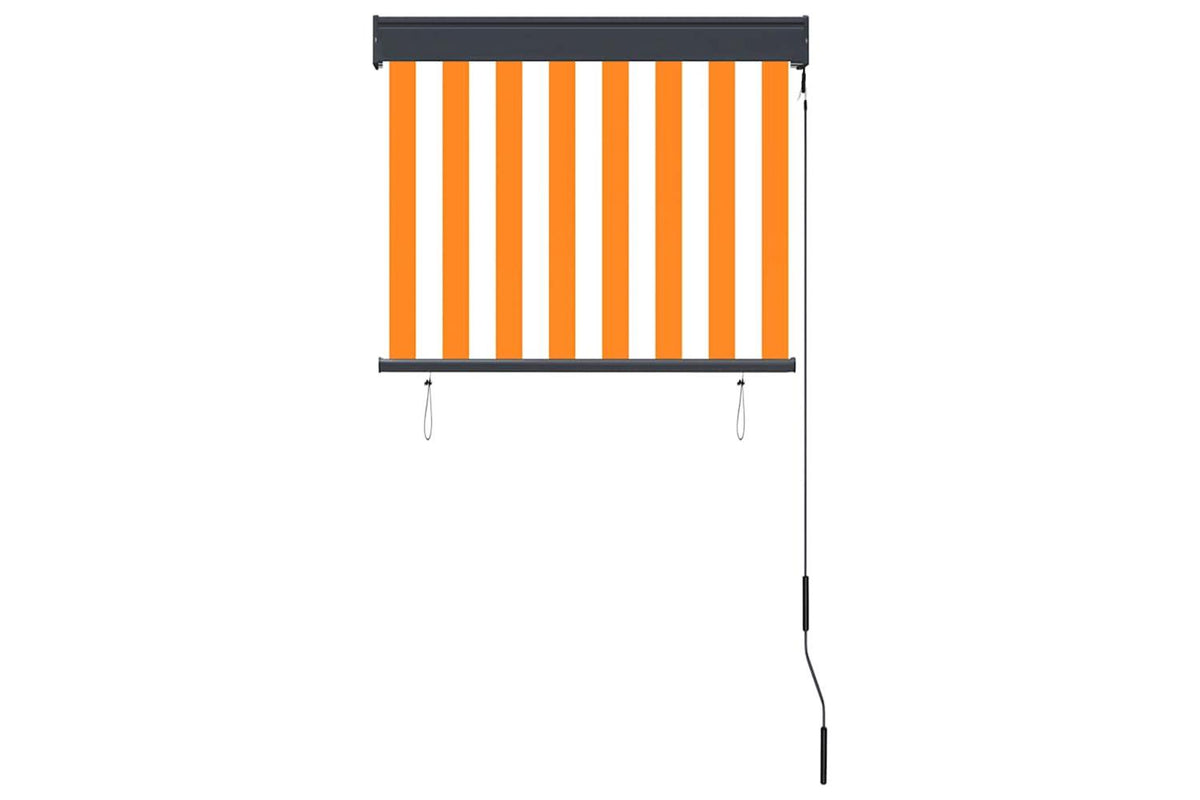 vidaXL 145951 Outdoor Roller Blind 80x250cm White And Orange-4