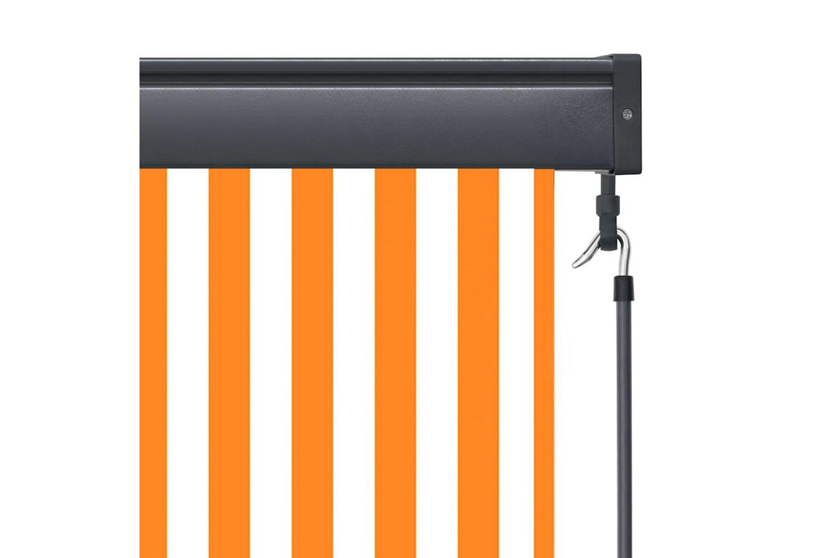 vidaXL 145951 Outdoor Roller Blind 80x250cm White And Orange-7