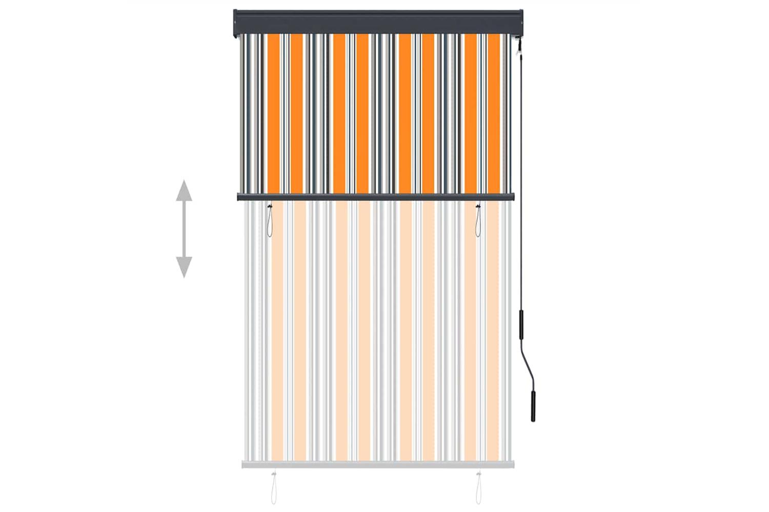 vidaXL 145956 Outdoor Roller Blind 100x250cm Yellow And Blue-3