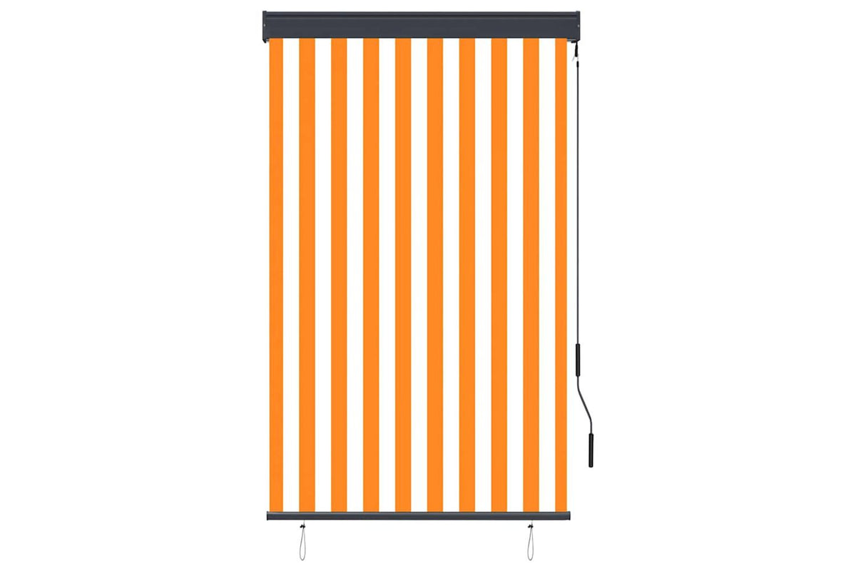 vidaXL 145957 Outdoor Roller Blind 100x250cm White And Orange-2