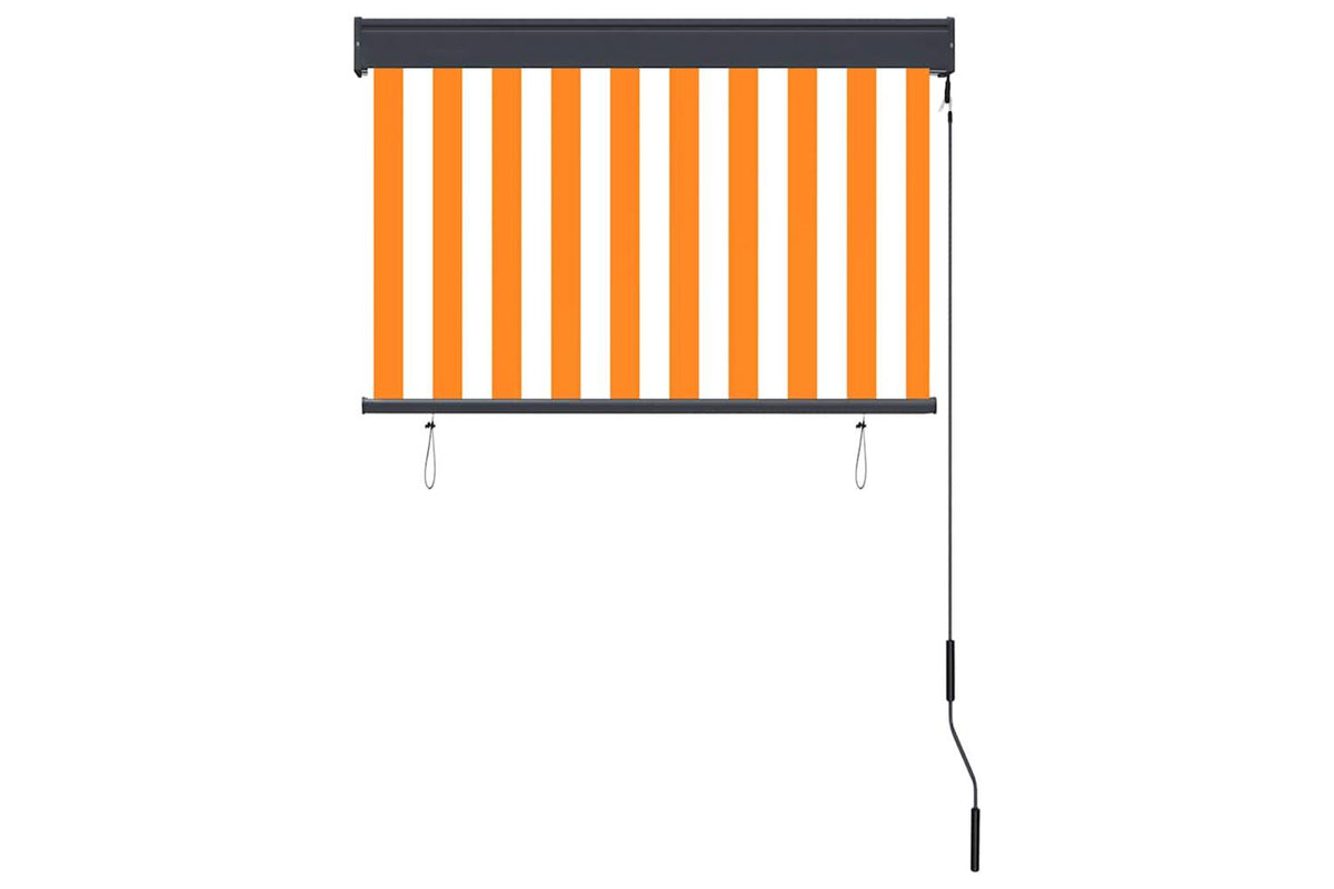 vidaXL 145957 Outdoor Roller Blind 100x250cm White And Orange-4
