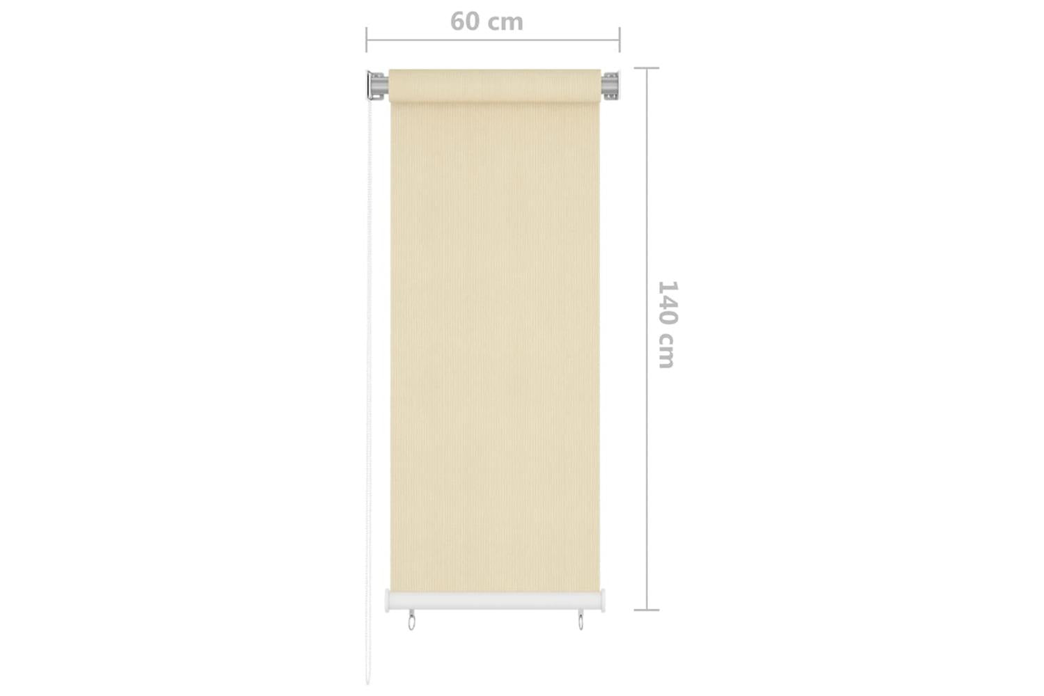 vidaXL 312601 Outdoor Roller Blind Cream 60x140cm Hdpe-6