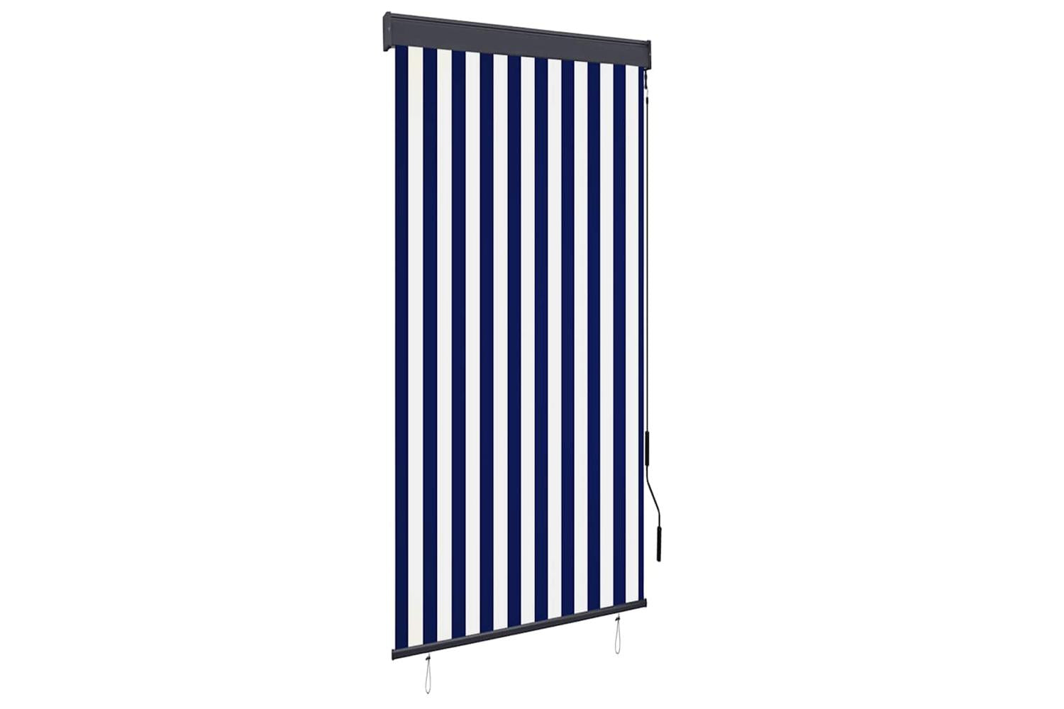 vidaXL 145955 Outdoor Roller Blind 100x250cm Blue And White