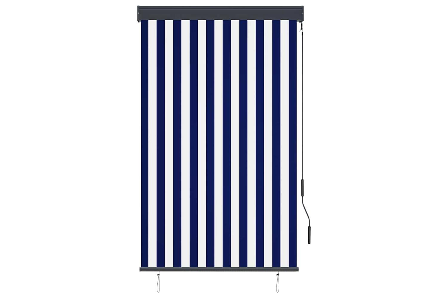 vidaXL 145955 Outdoor Roller Blind 100x250cm Blue And White-2