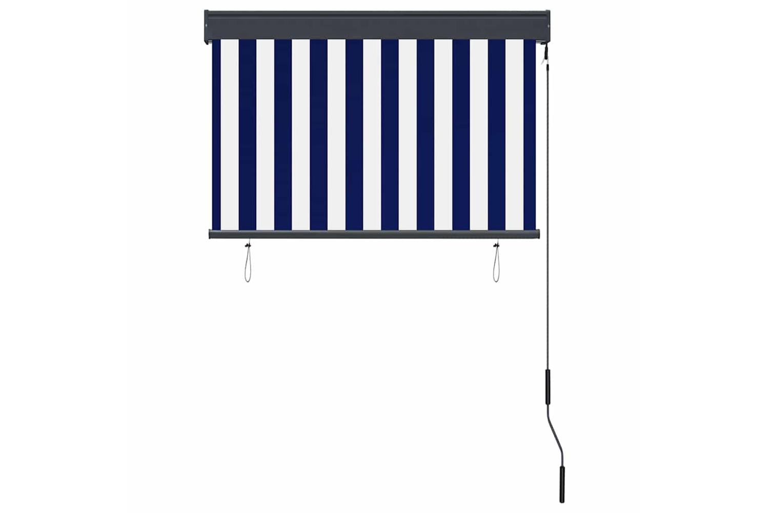vidaXL 145955 Outdoor Roller Blind 100x250cm Blue And White-4