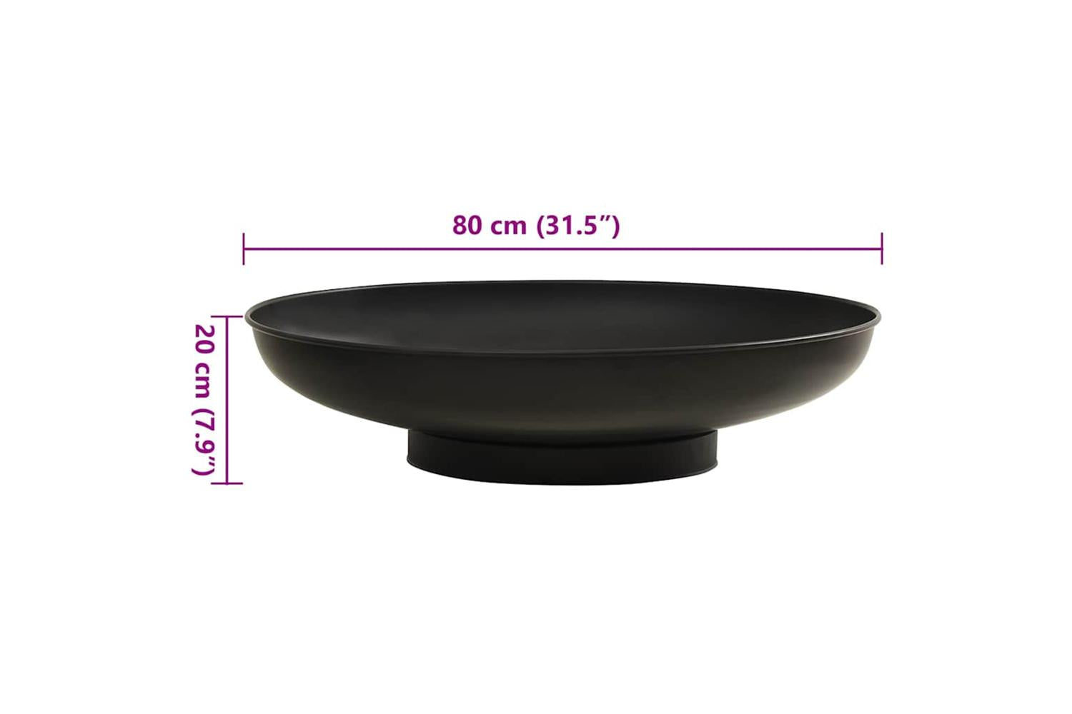 Vidaxl 313344 Fire Pit 80 Cm Steel-5