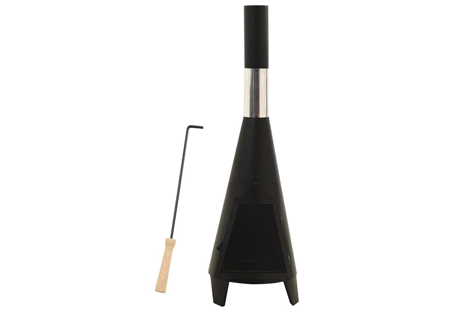 Vidaxl Garden Stove With Poker 38x38x122 Cm Steel-2