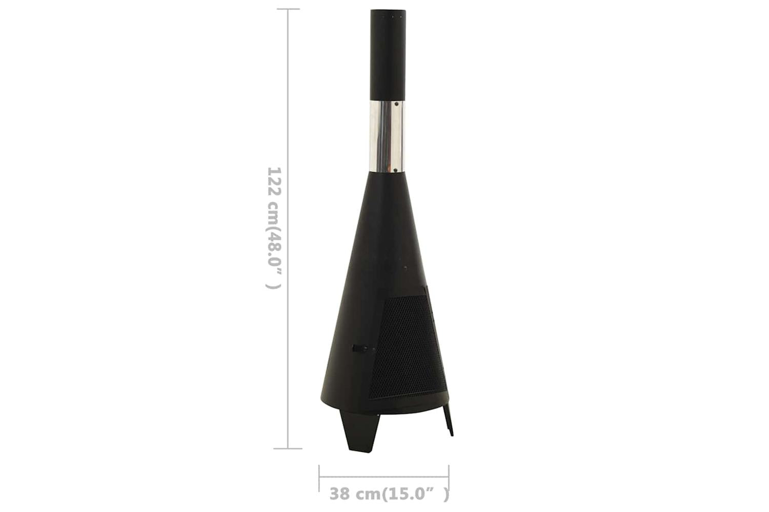 Vidaxl Garden Stove With Poker 38x38x122 Cm Steel-9