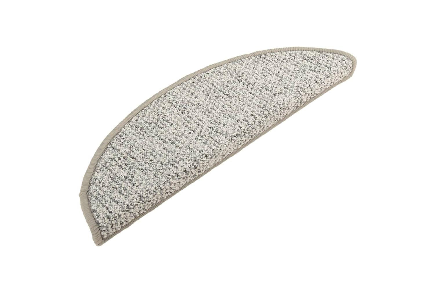 vidaXL 149907 Carpet Stair Treads 15 Pcs Light Grey 56x17x3cm-3