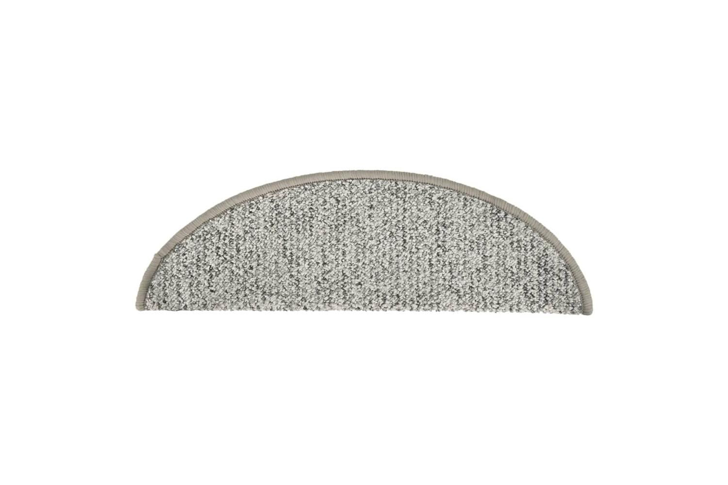 vidaXL 149907 Carpet Stair Treads 15 Pcs Light Grey 56x17x3cm-5