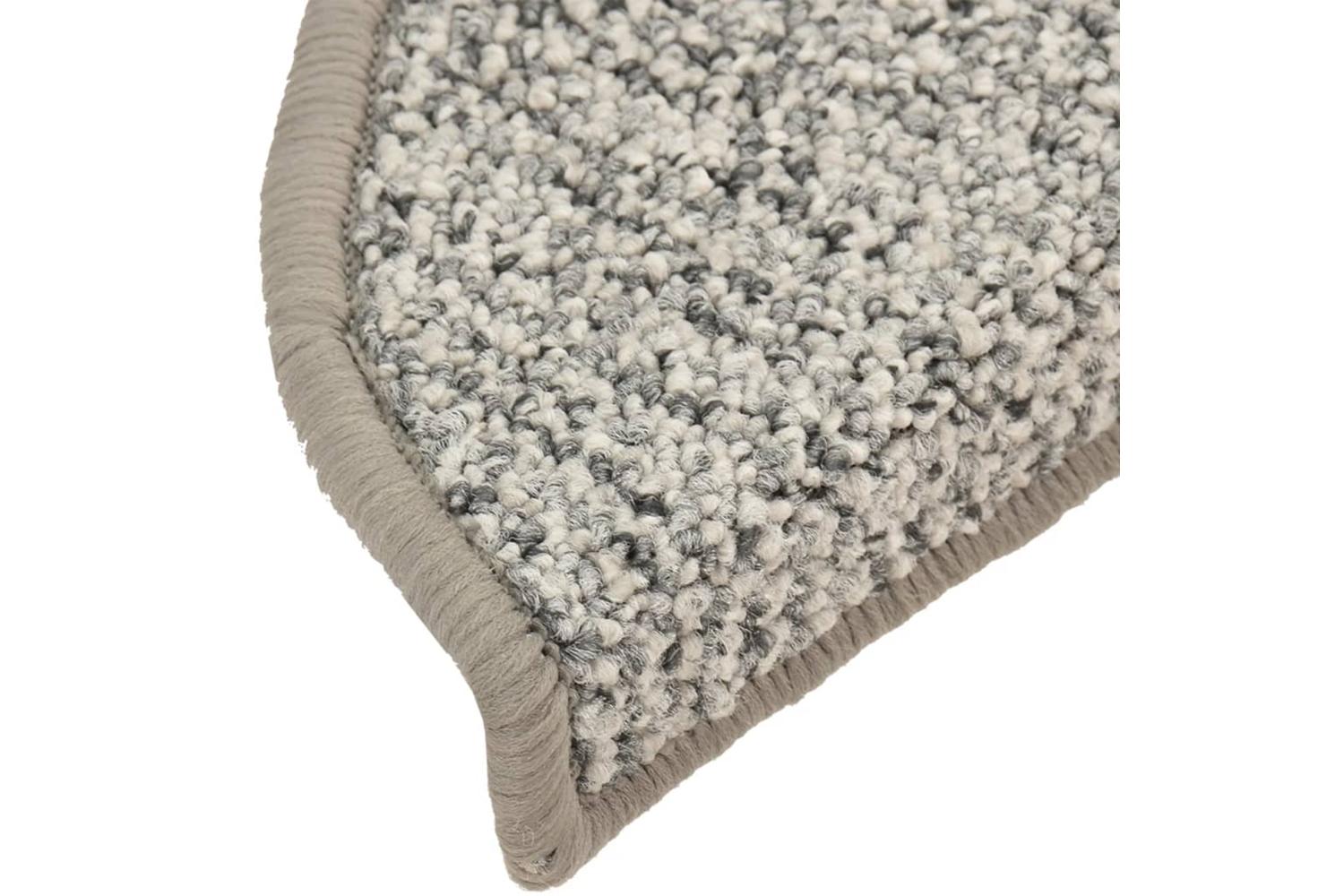 vidaXL 149907 Carpet Stair Treads 15 Pcs Light Grey 56x17x3cm-7