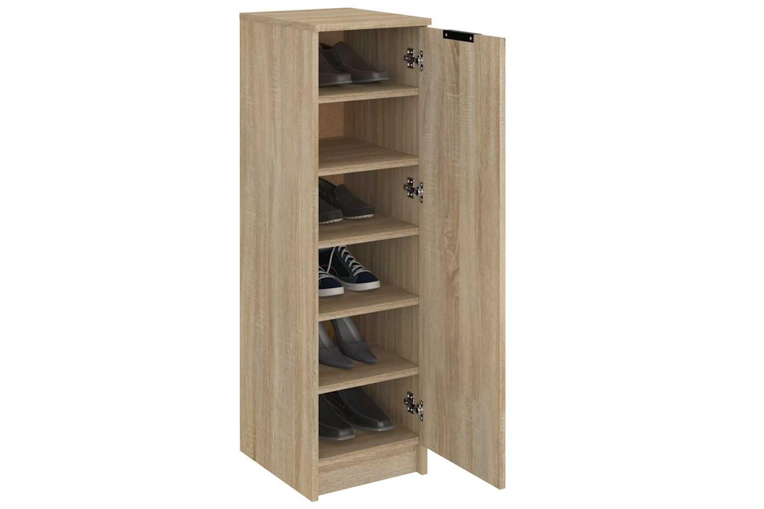 Vidaxl Shoe Cabinet Sonoma Oak 30x35x100 Cm Engineered Wood-4