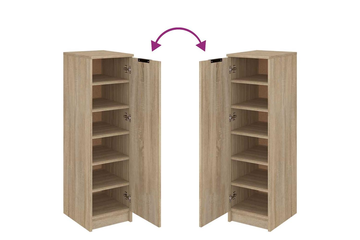 Vidaxl Shoe Cabinet Sonoma Oak 30x35x100 Cm Engineered Wood-8